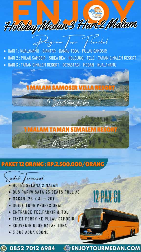 Paket Wisata Danau Toba 3 Hari 2 Malam