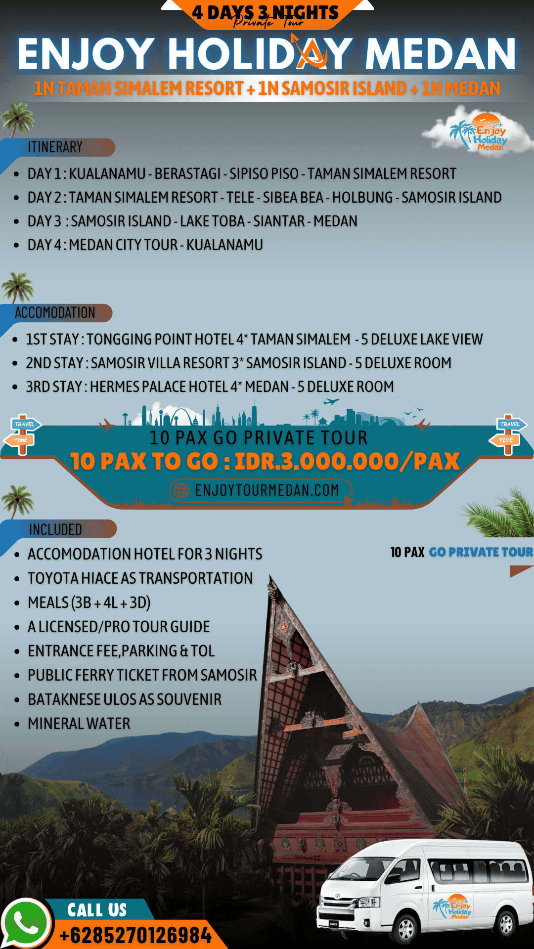 Paket Wisata Danau Toba Dari Surabaya