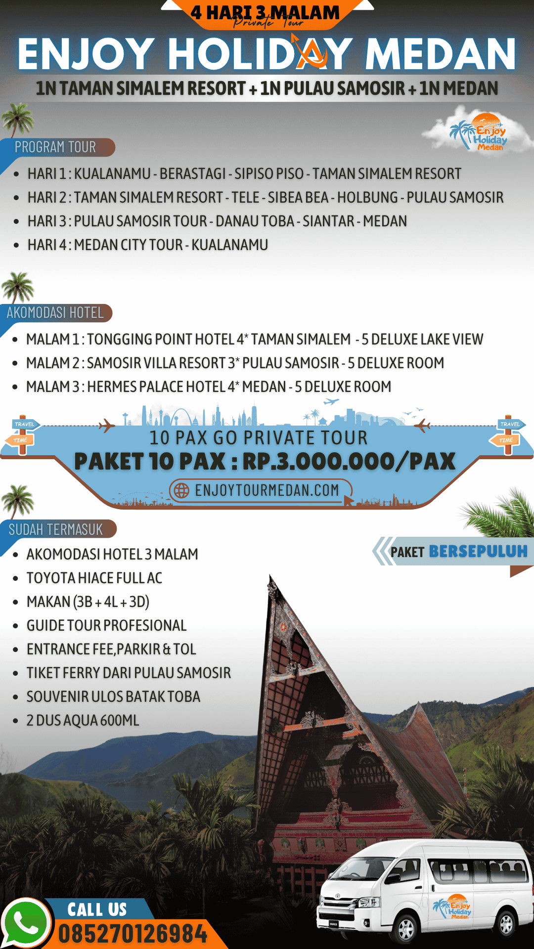 Paket Tour Ke Danau Toba Medan