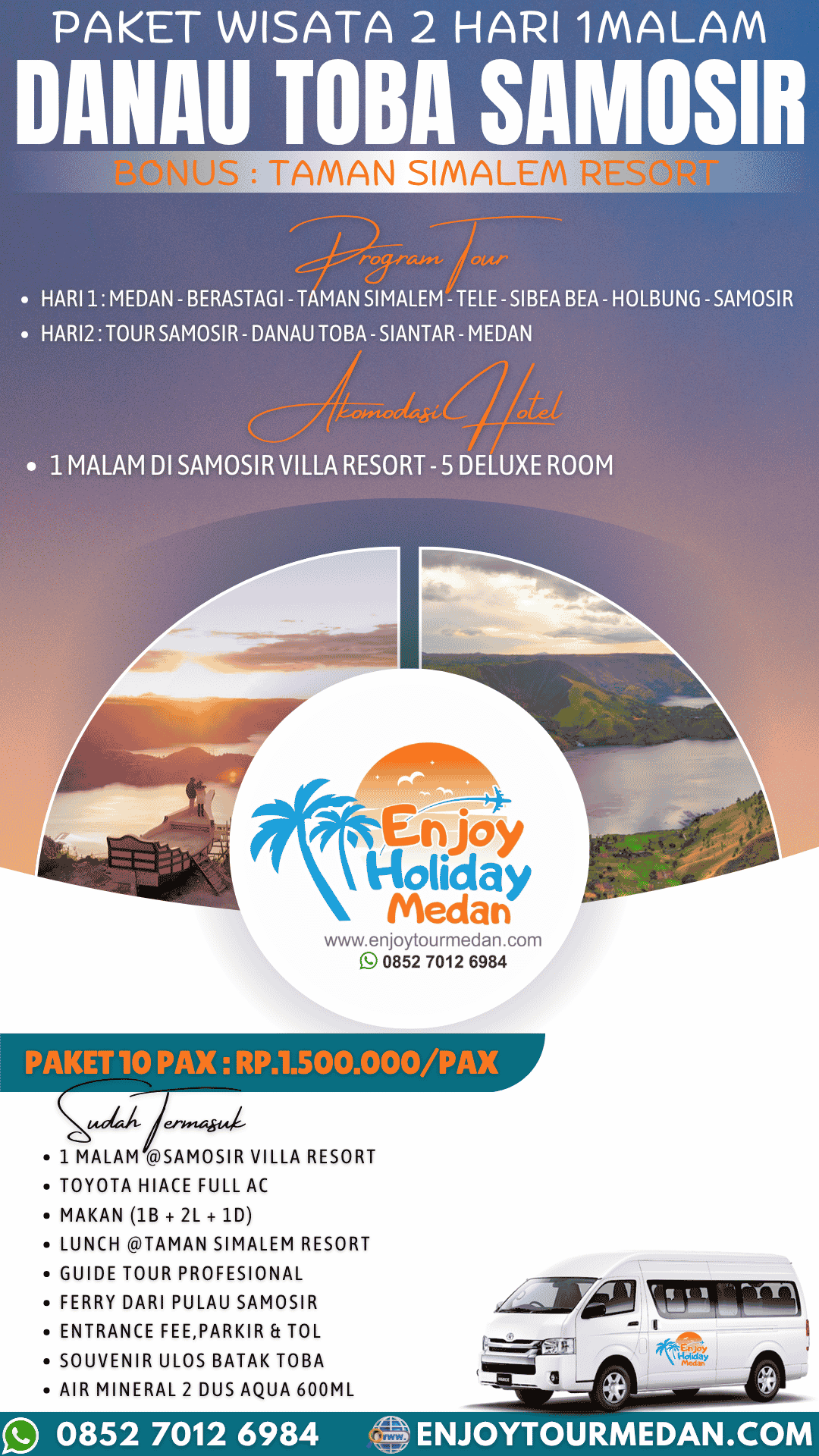 Paket Tour Medan 2 Hari 1 Malam