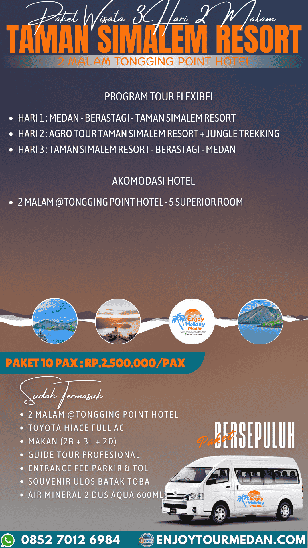 Paket Tour Taman Simalem Resort 3 Hari 2 Malam
