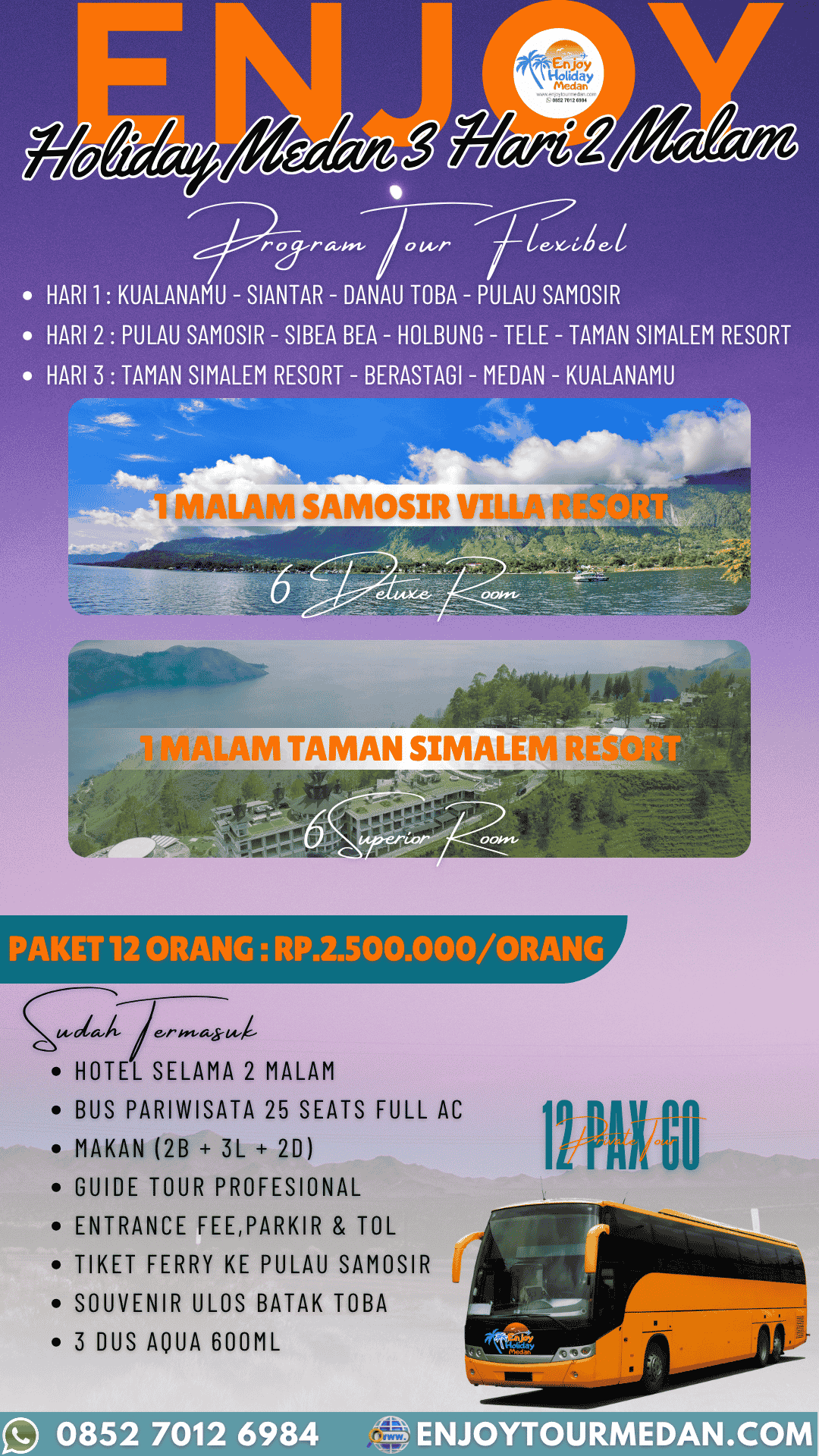 Paket Wisata Medan 3 Hari 2 Malam