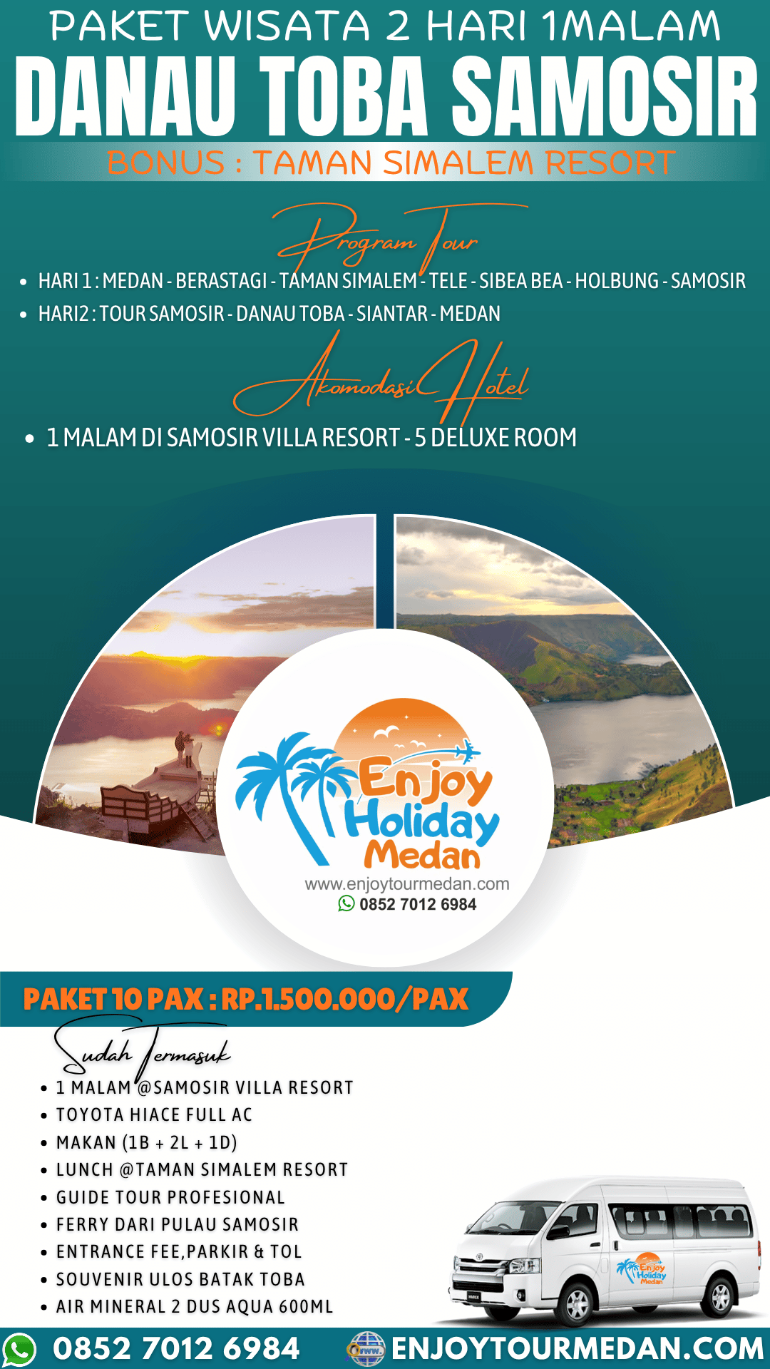 Paket Tour Danau Toba 2 Hari 1 Malam