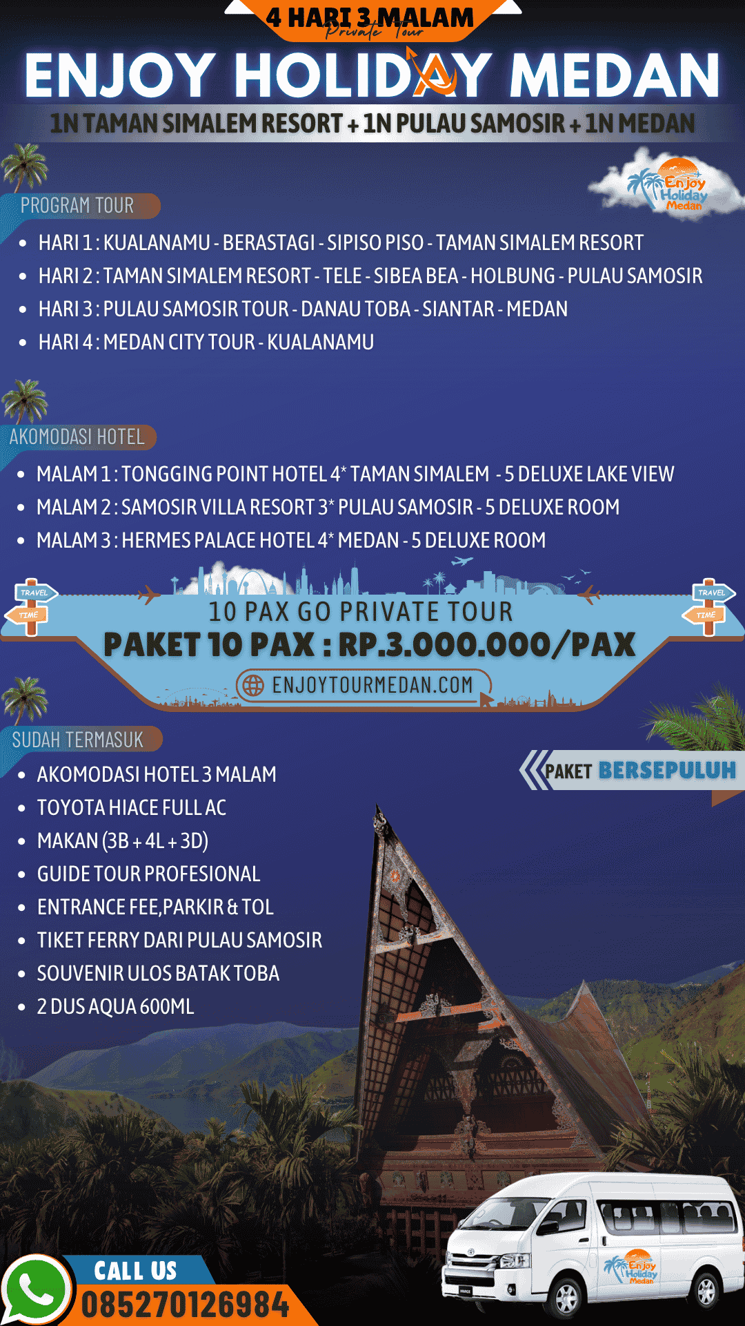 Paket Tour Danau Toba