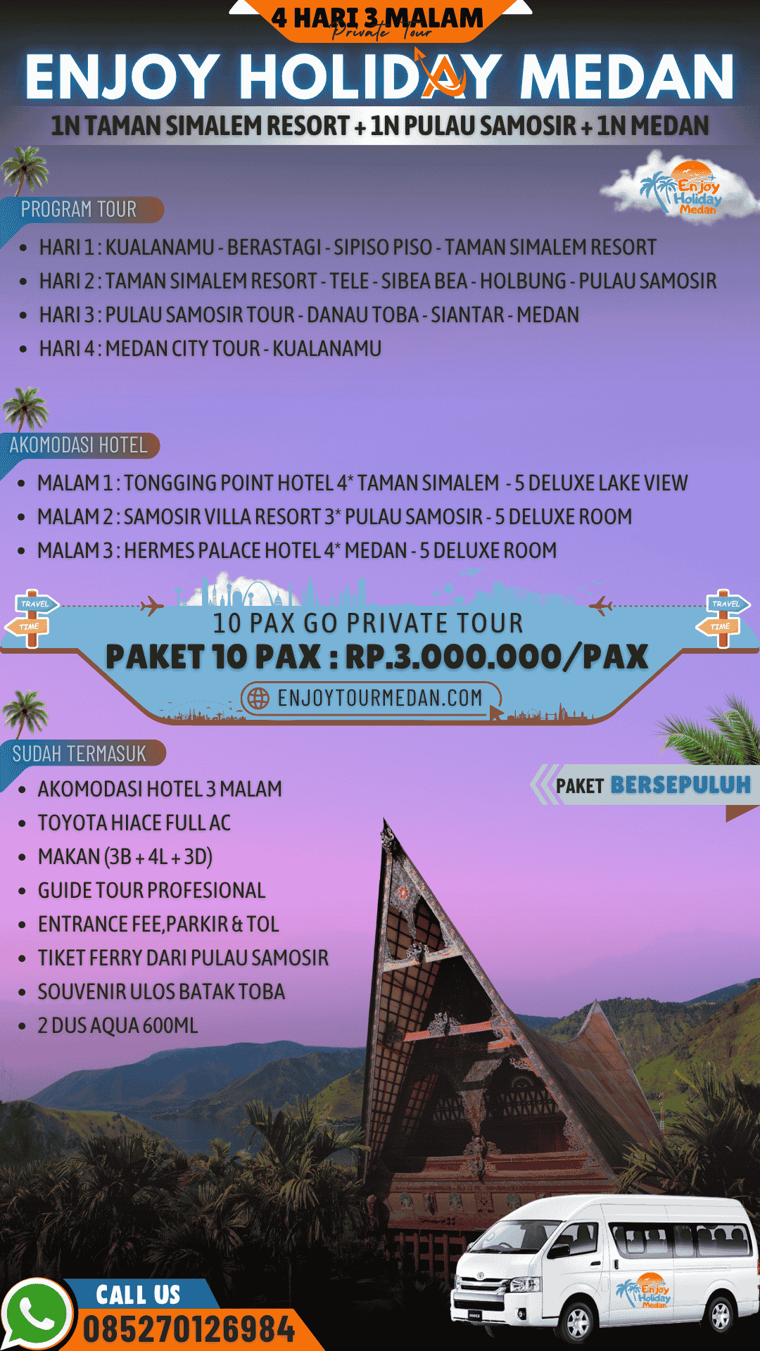 Paket Wisata Medan Paling di Cari dan Favorite