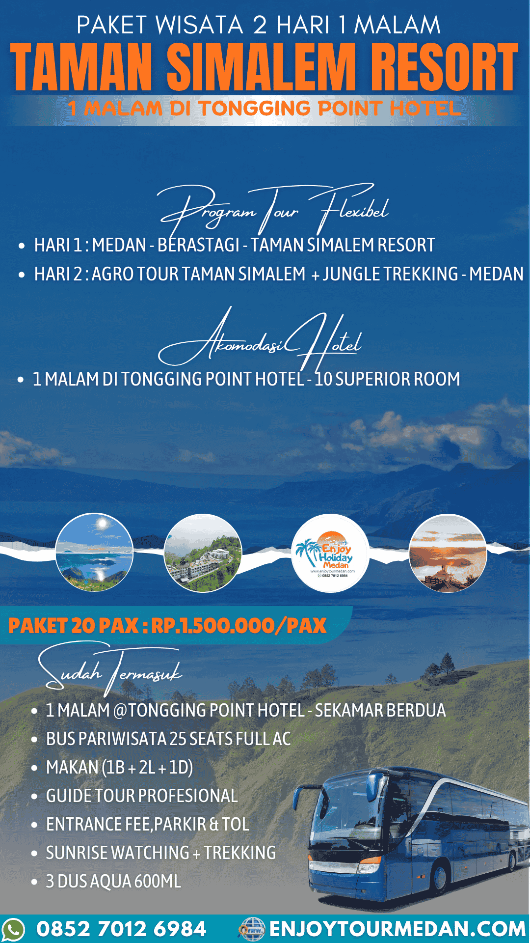 Paket Wisata Medan Taman Simalem Resort 2D1N