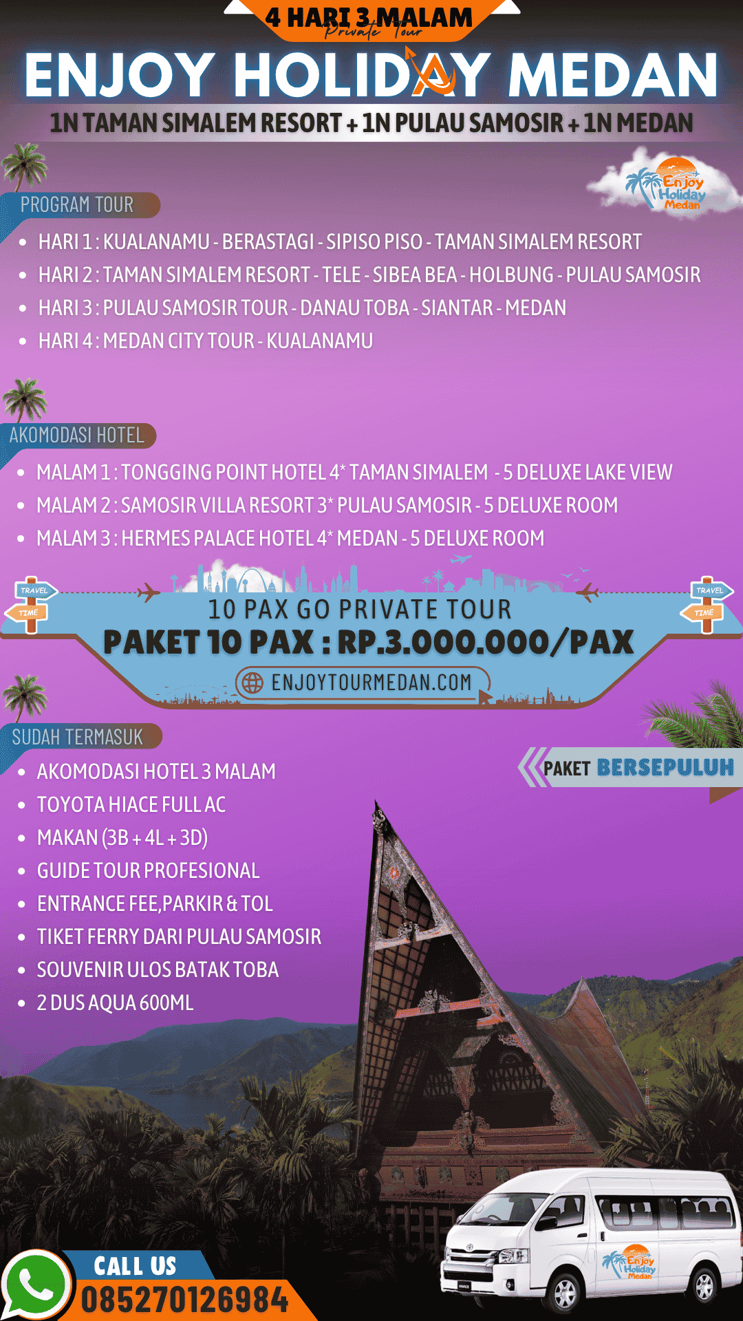 Penyedia Jasa Paket Wisata Medan Terbaik