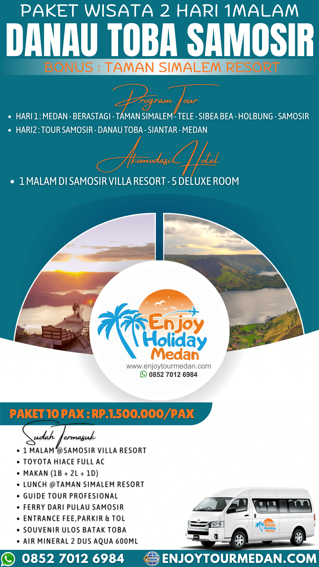 2D1N Private Trip Danau Toba