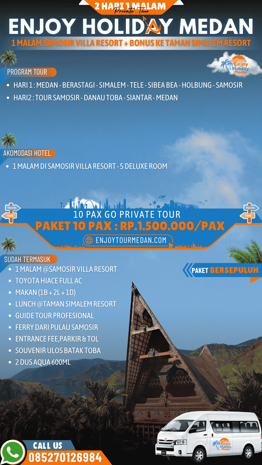 Paket Wisata Medan 2 Hari 1 Malam
