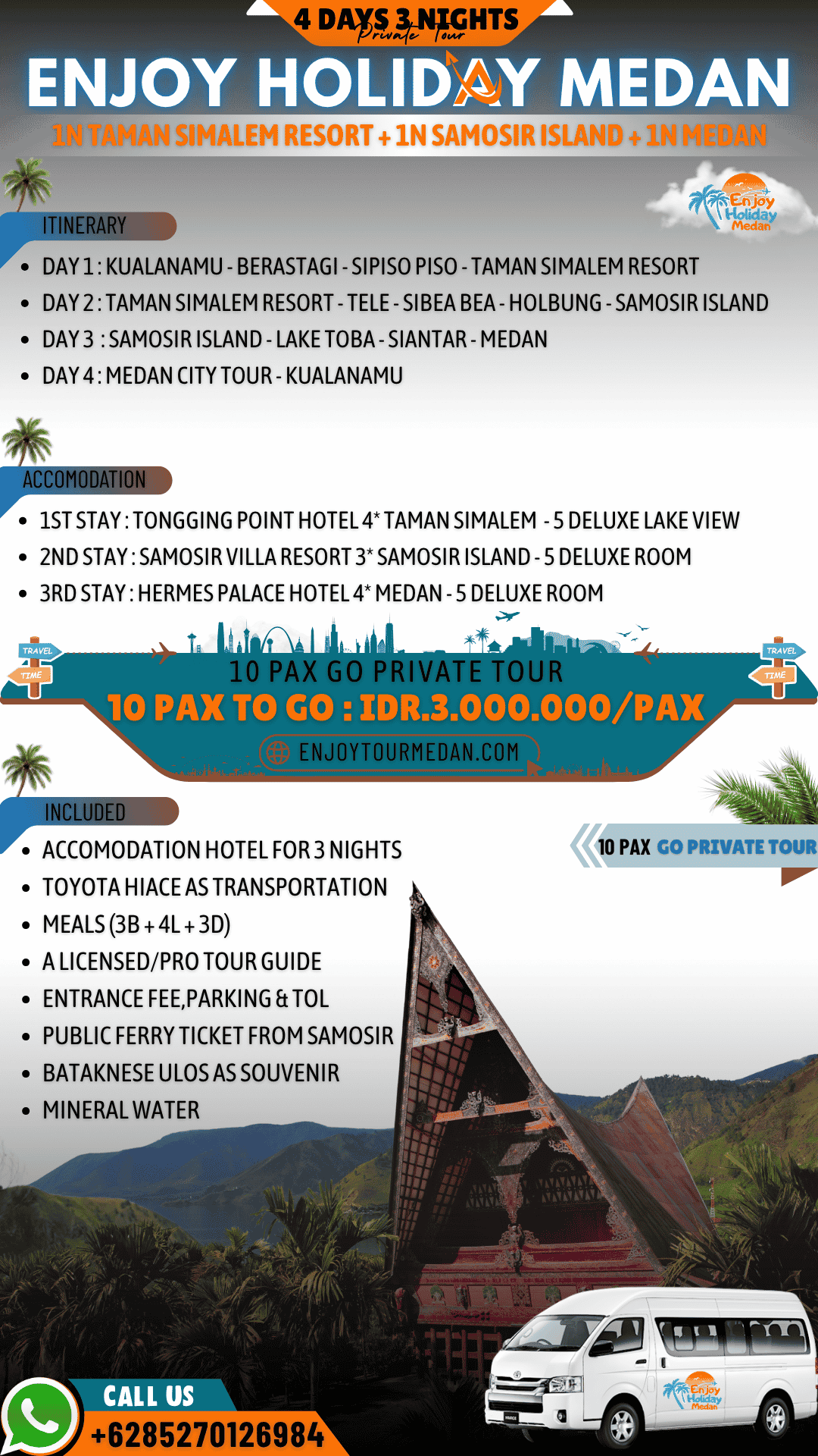 Private trip danau toba